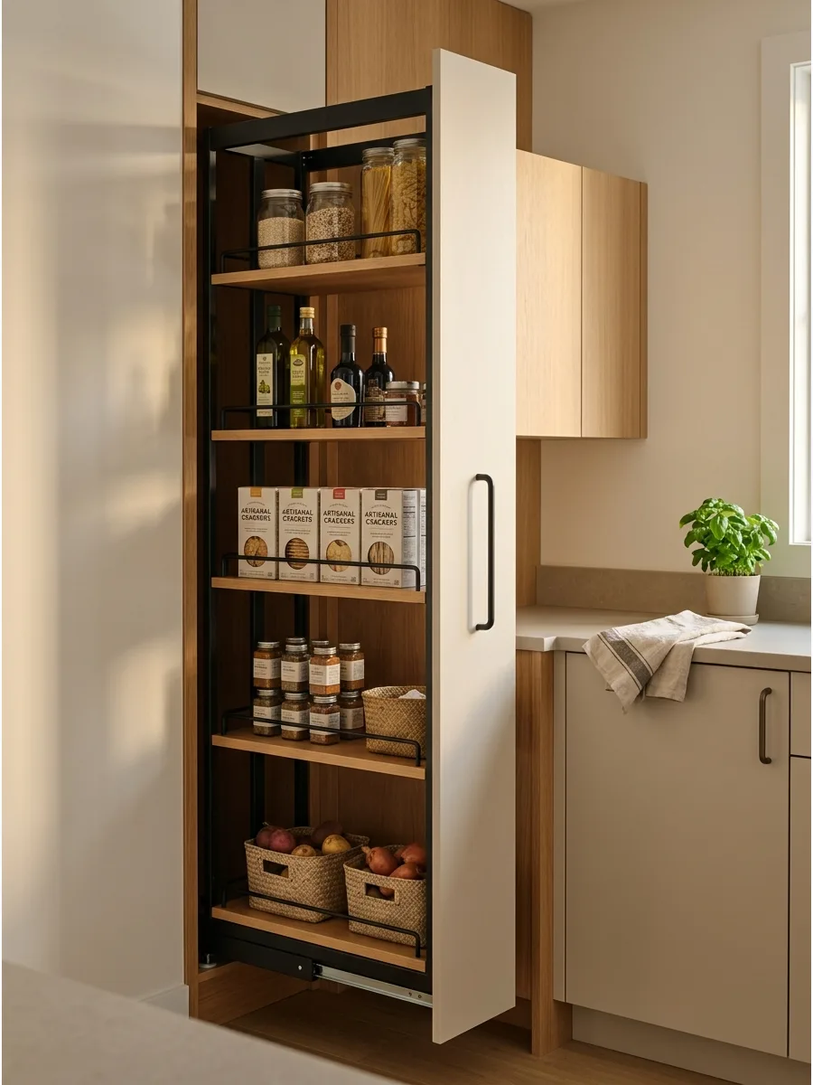 22. Tall Pull-Out Pantry Cabinet