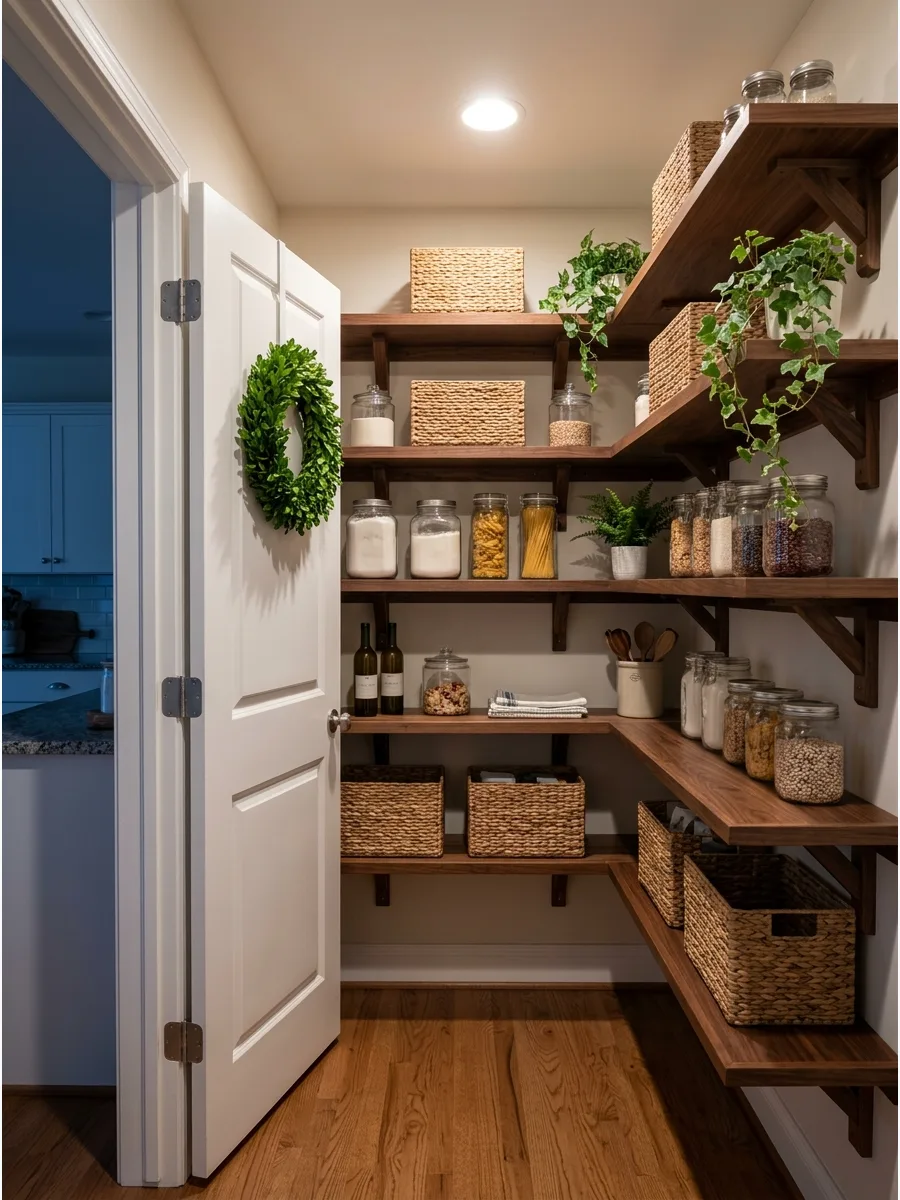 3. L-Shaped Pantry Shelving