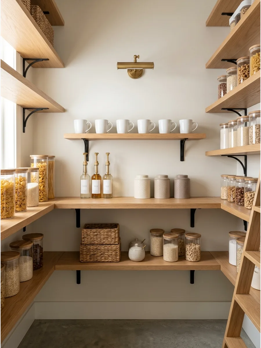 35. Café-Style Pantry Shelves