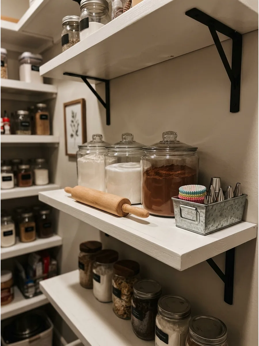 48. Baking Zone Pantry Shelves