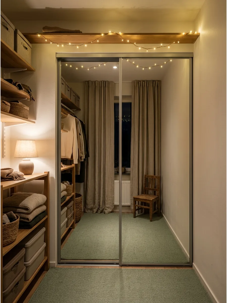23. Add Mirrored Wardrobe Doors
