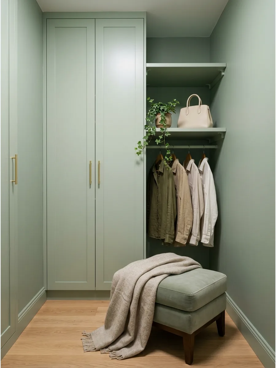 24. Match Wardrobes to the Wall Color