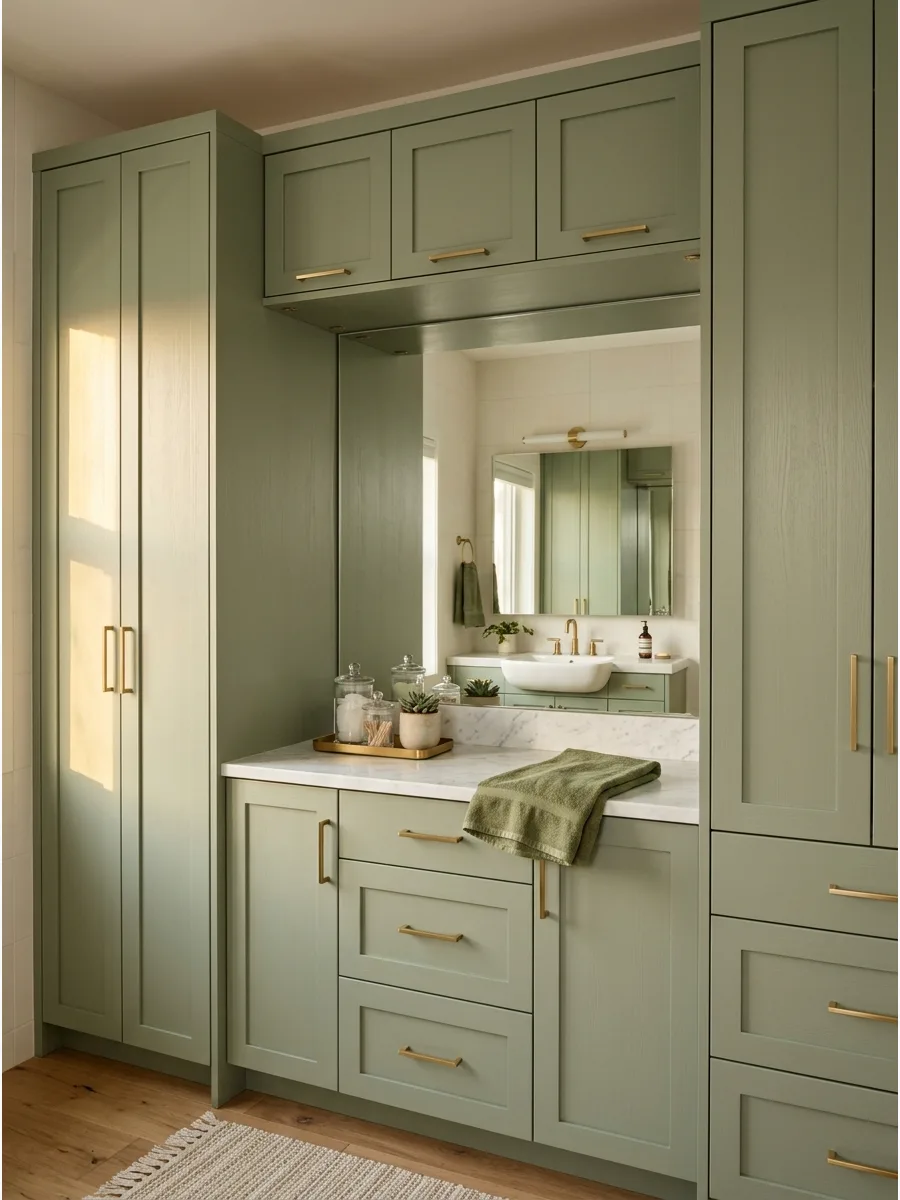 28. Create a Wardrobe Bridge Above the Vanity