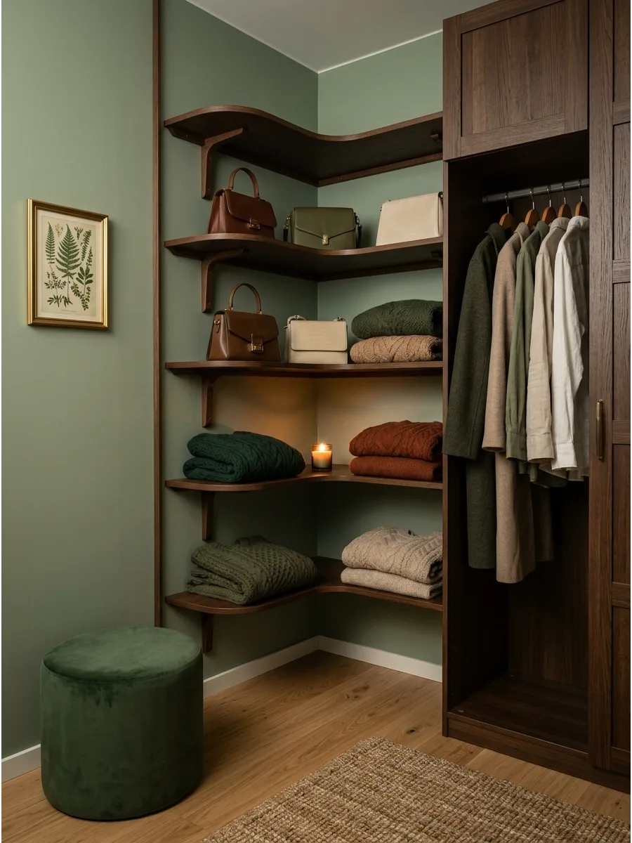 29. Use Corner Wardrobe Shelves