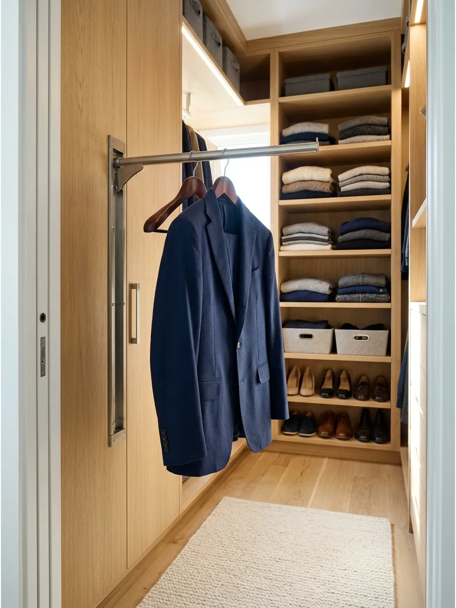 30. Include a Pull-Out Valet Rail