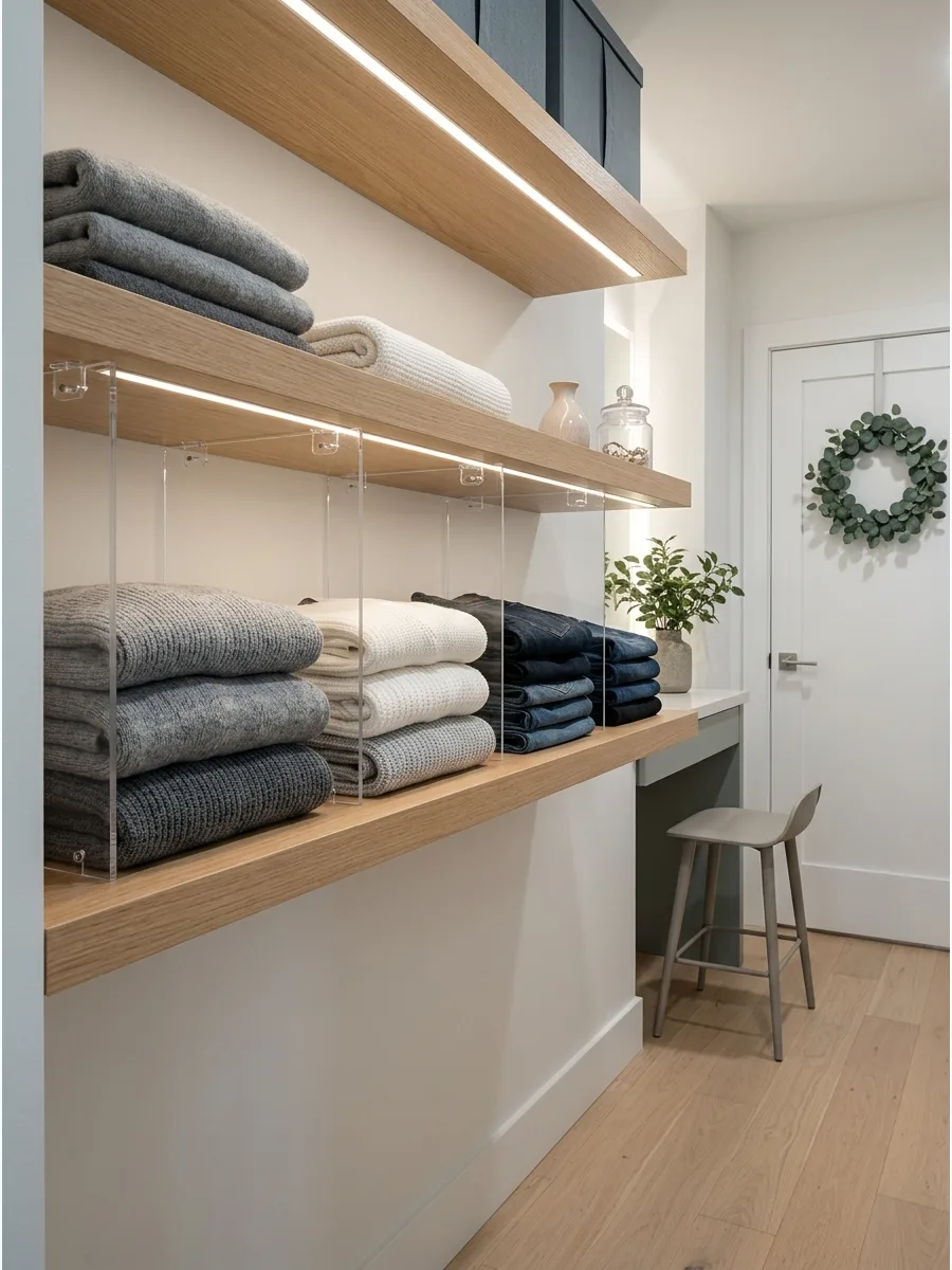 38. Add Shelf Dividers for Folded Clothing