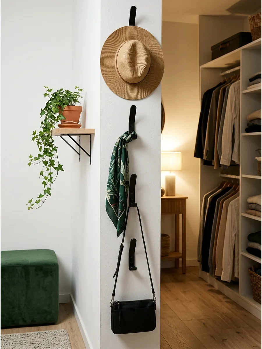 40. Install Vertical Hooks on a Narrow Wall