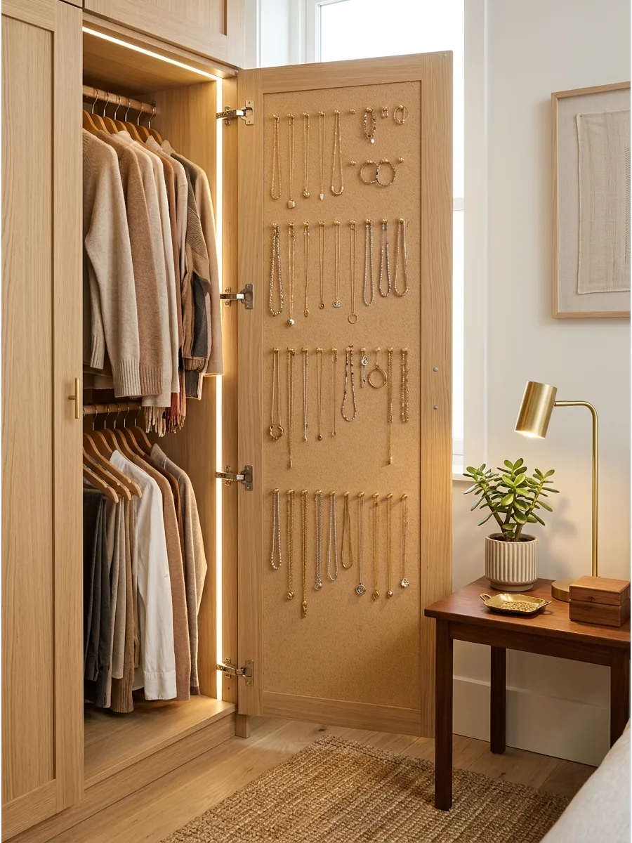 42. Build a Jewelry Display Into a Cabinet Door