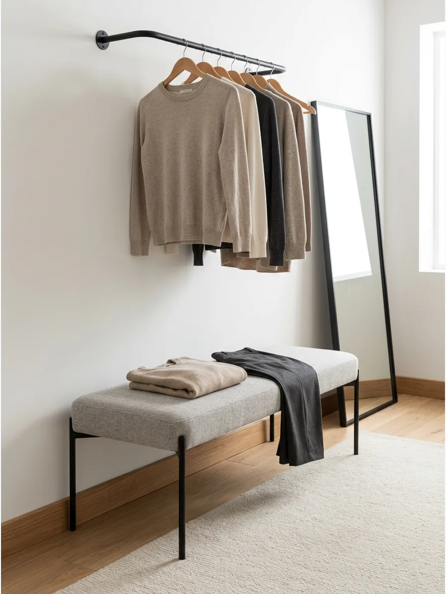 58. Use a Slim Upholstered Bench
