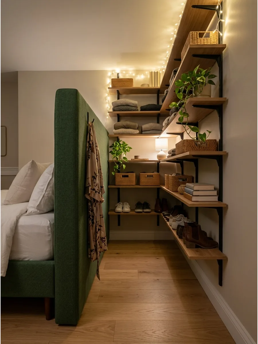 7. Use the Space Behind the Bed