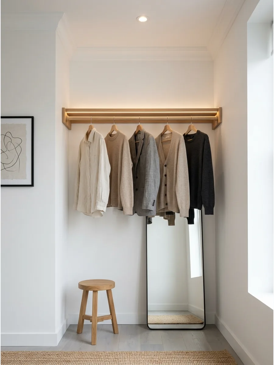 72. Minimalist Small Dressing Nook