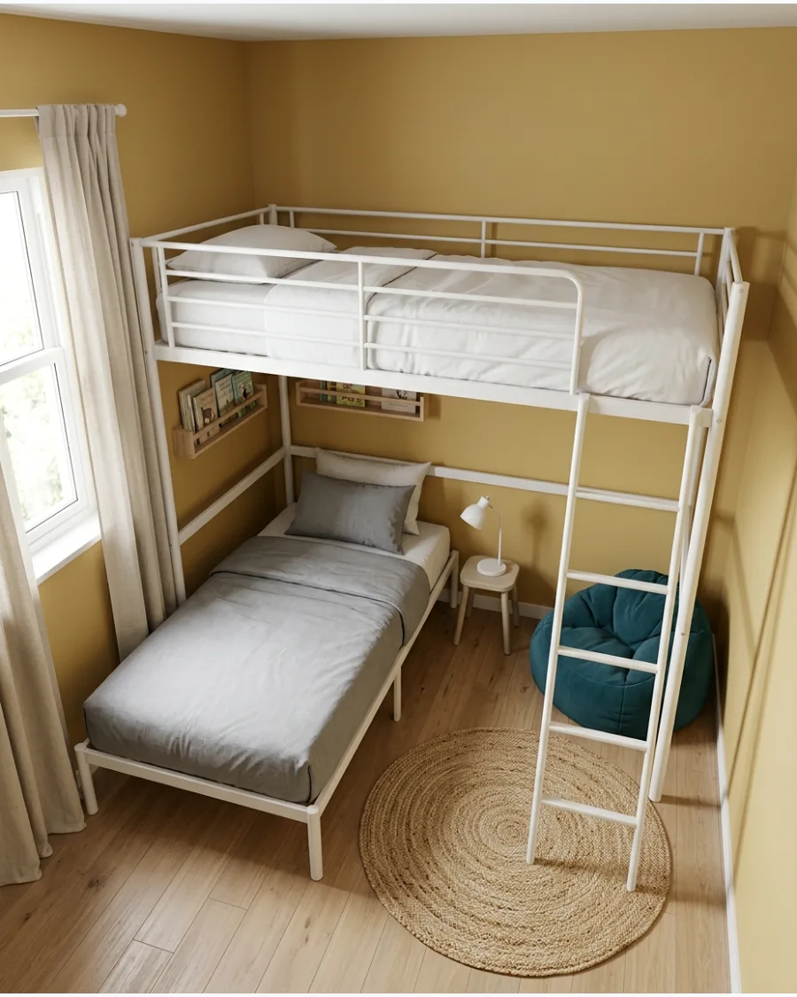 11. Loft Bed With a Second Bed Below