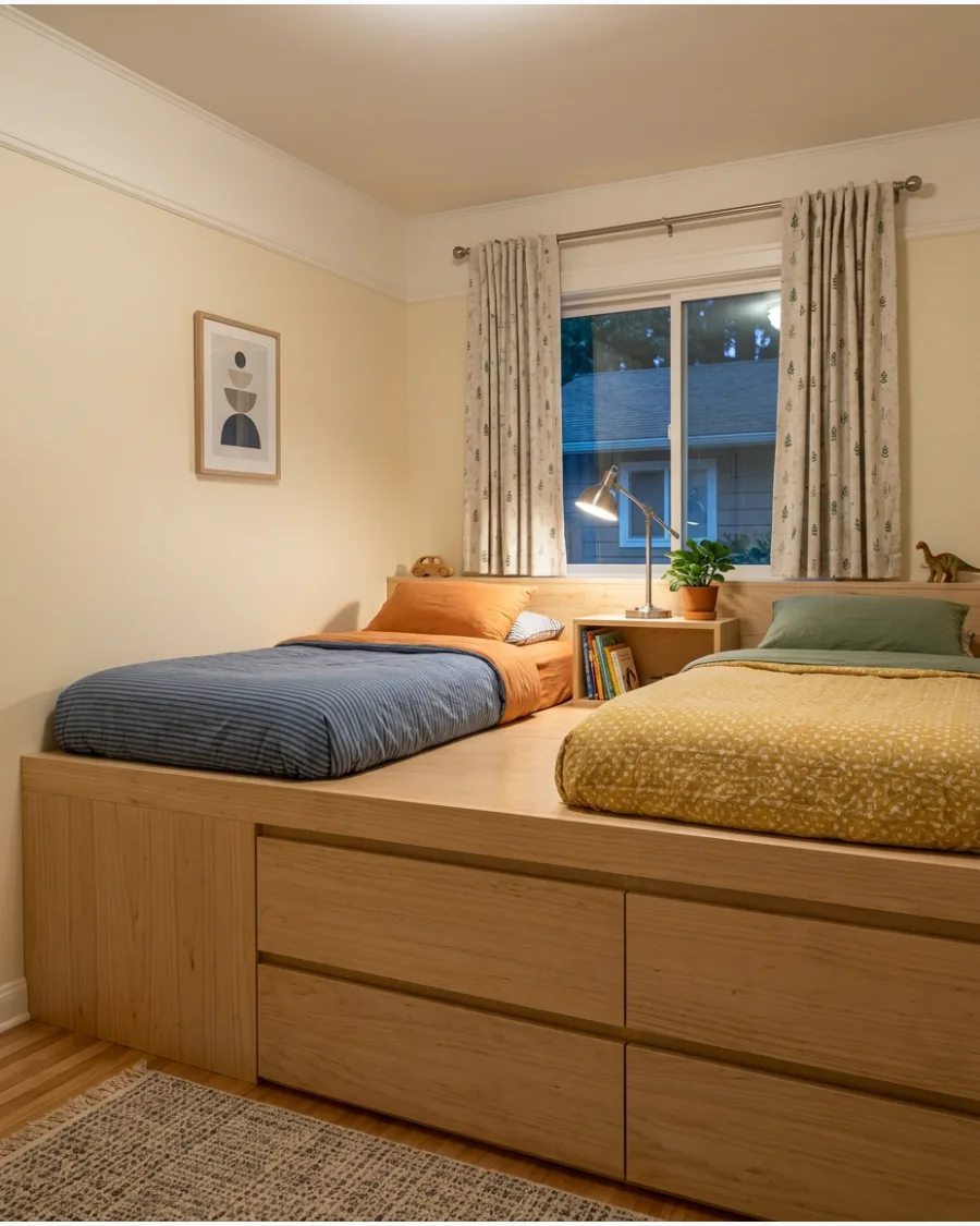 12. Raised Platform Bedroom