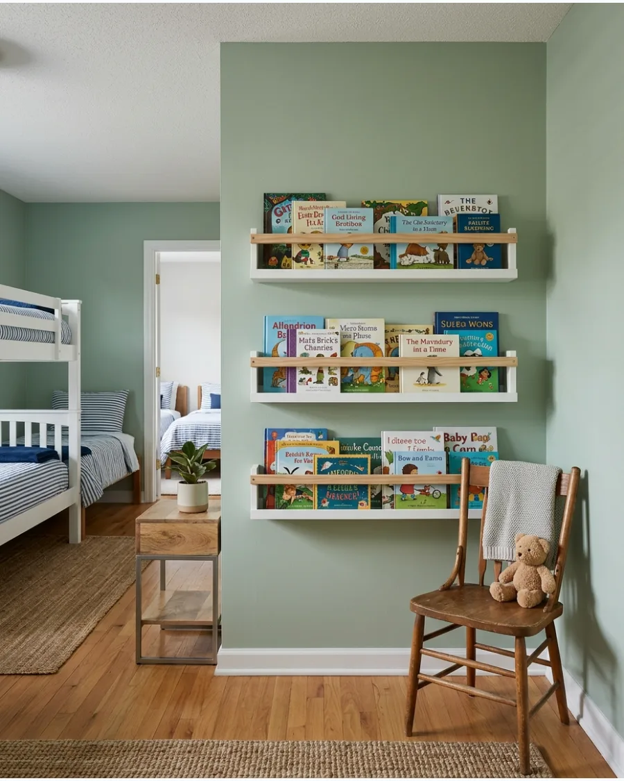 23. Wall-Mounted Book Ledges
