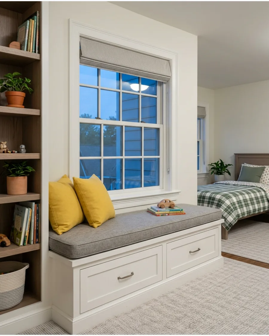 30. Built-In Window Seat Storage