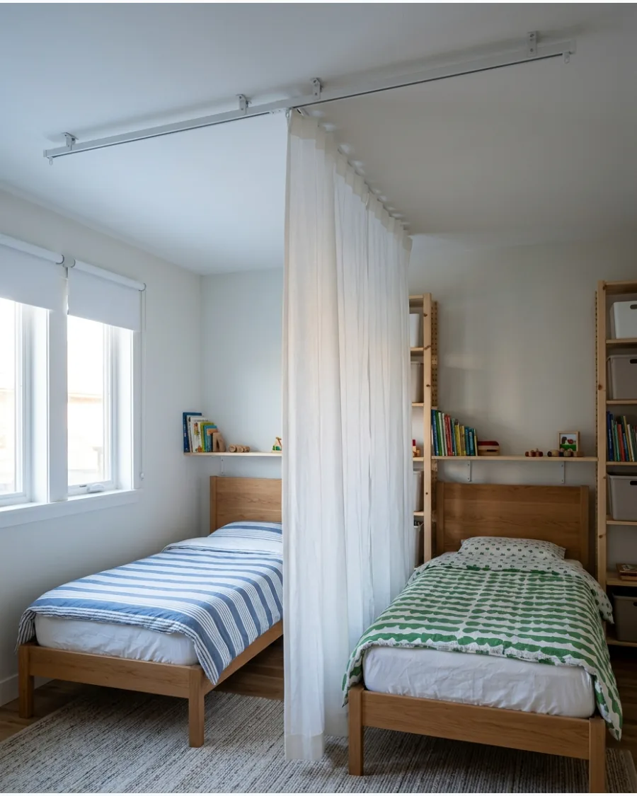 45. Ceiling-Mounted Curtain Divider