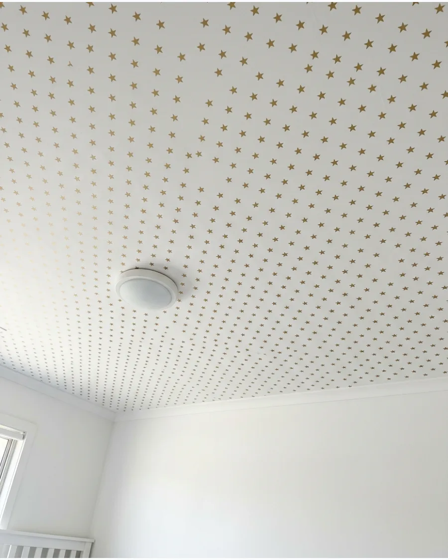 53. Playful Wallpaper Ceiling