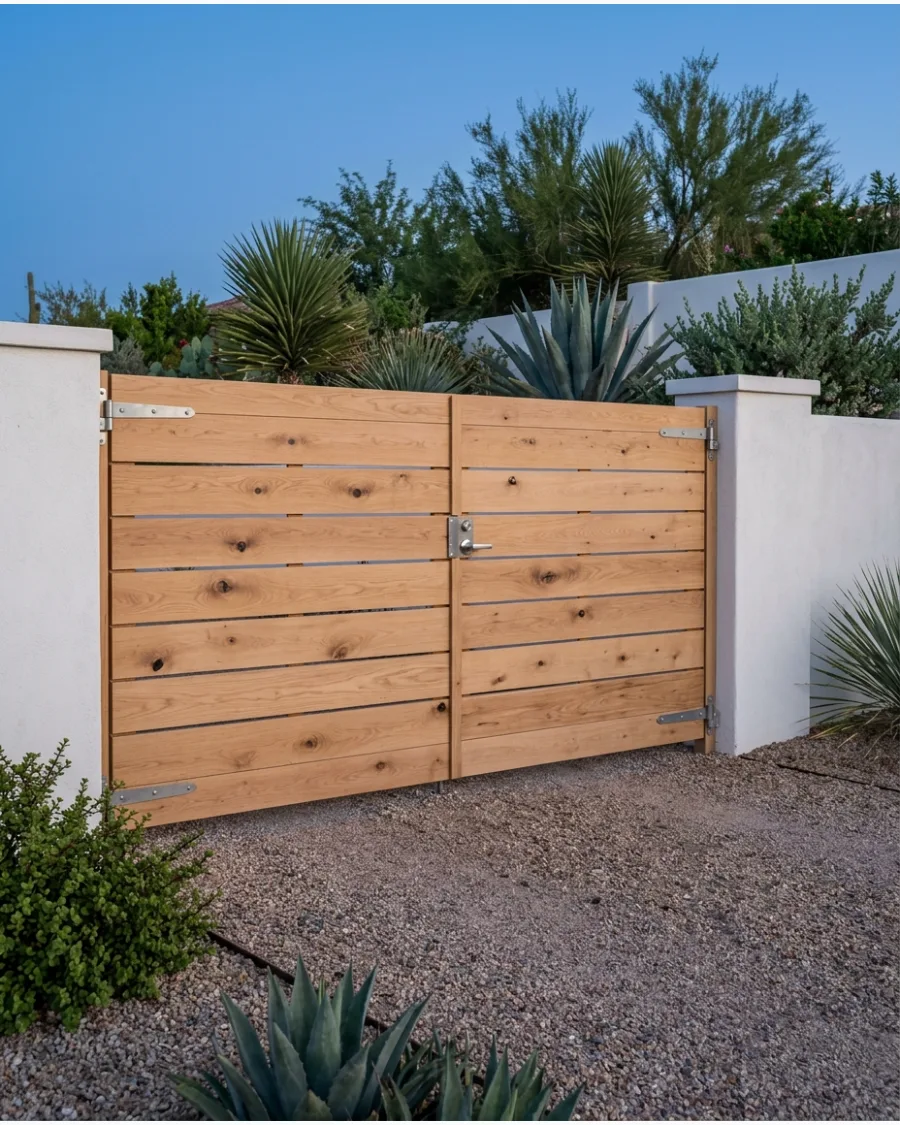 13. Light Natural-Wood Gate