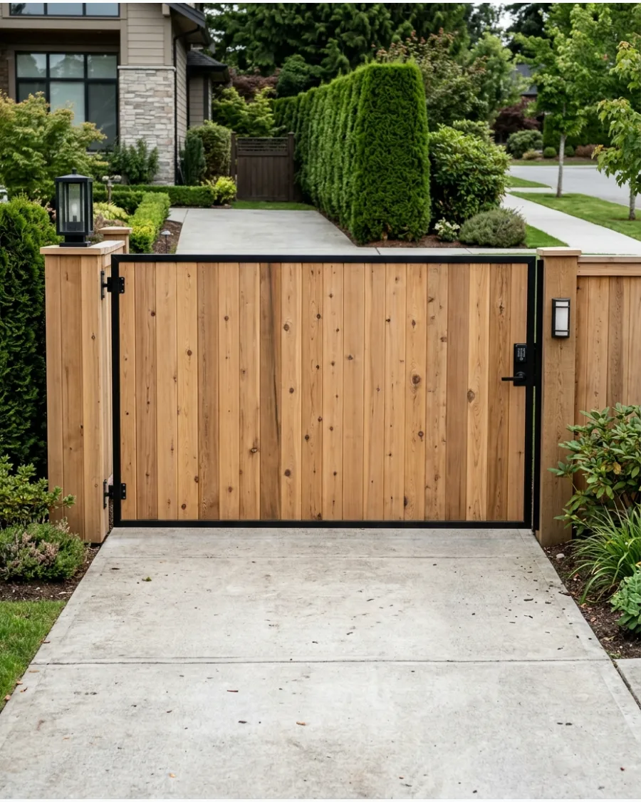 17. Vertical Wood-Plank Gate