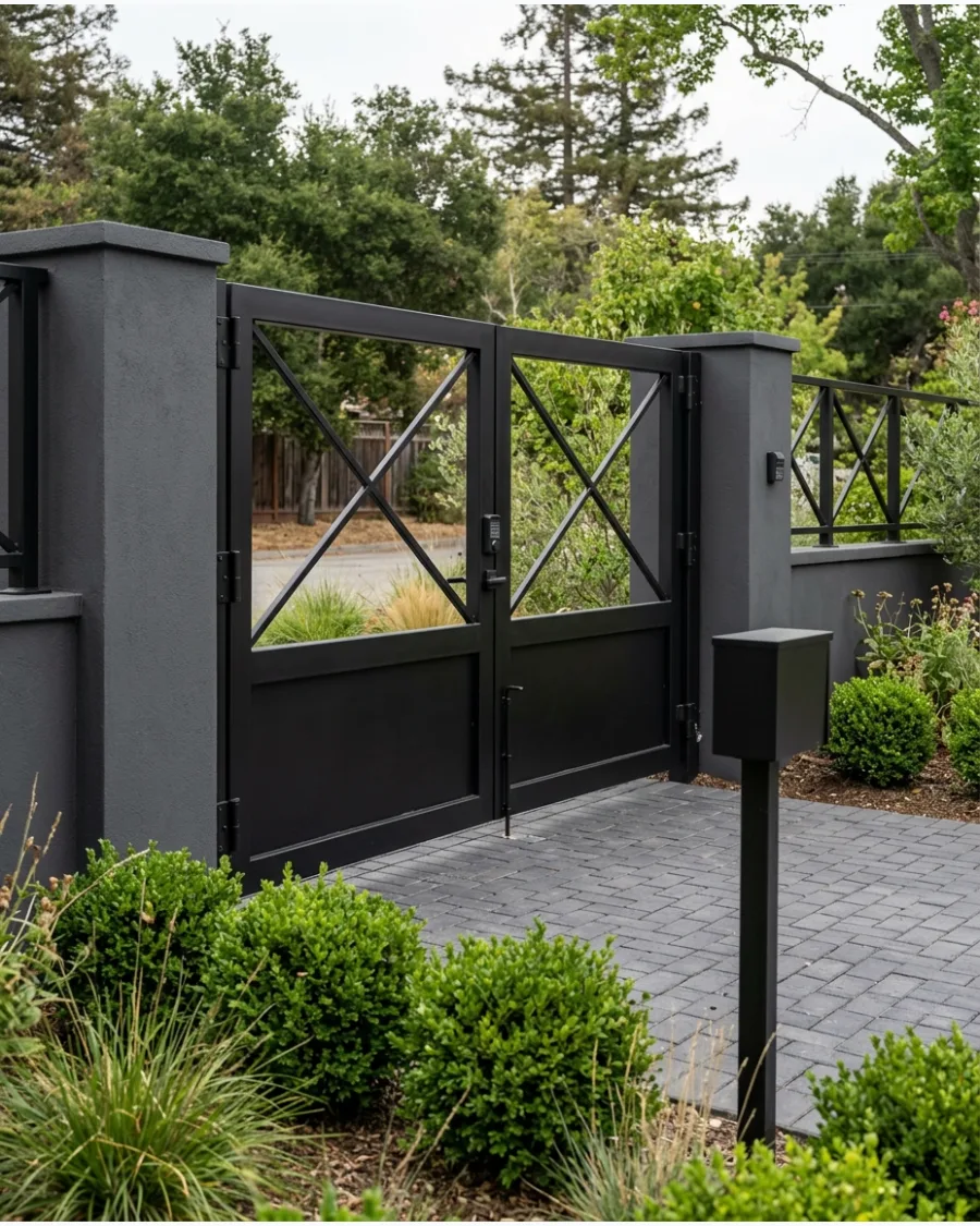 32. Modern Farmhouse Metal Gate