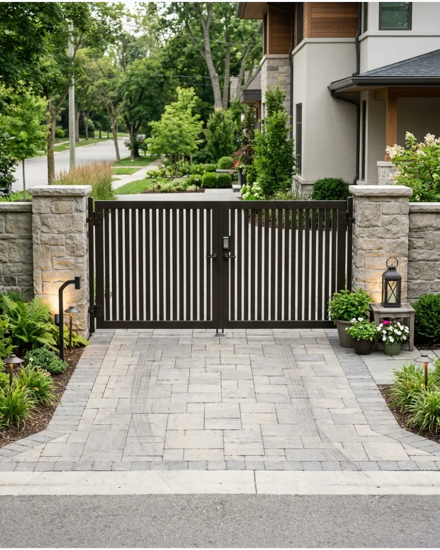 4. Vertical Slat Driveway Gate