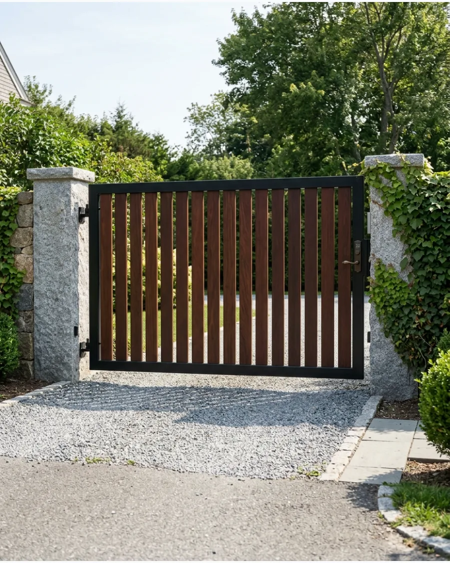 44. Traditional Wood-and-Iron Gate
