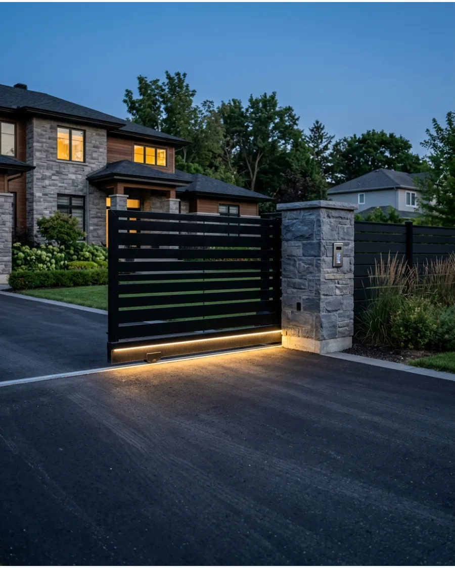 50. Smart Automatic Gate With Integrated Lighting