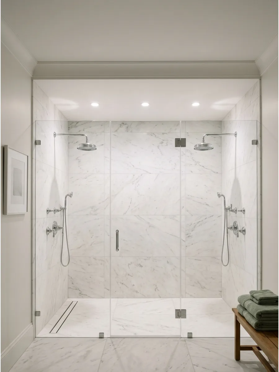 10. Wall-to-Wall Walk-In Shower