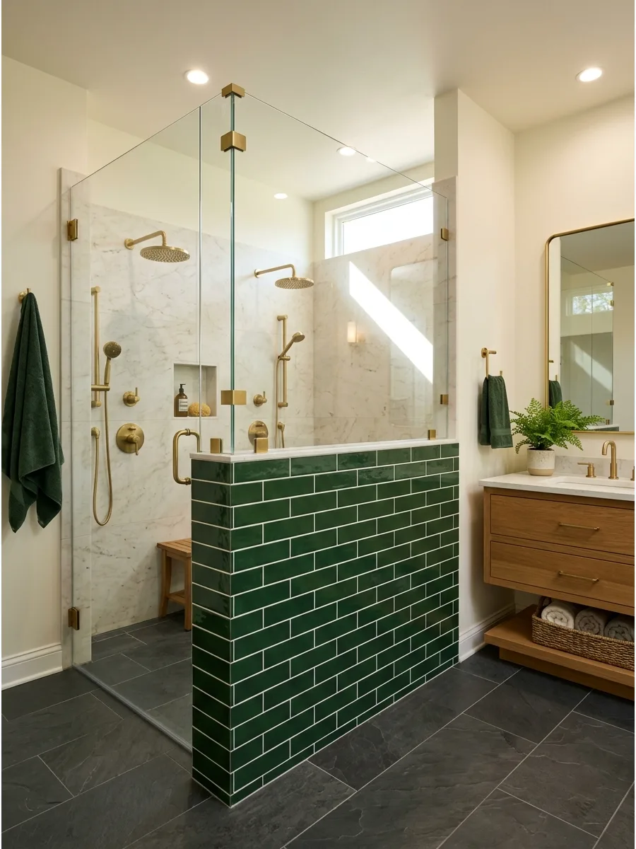 13. Shower Behind a Privacy Wall