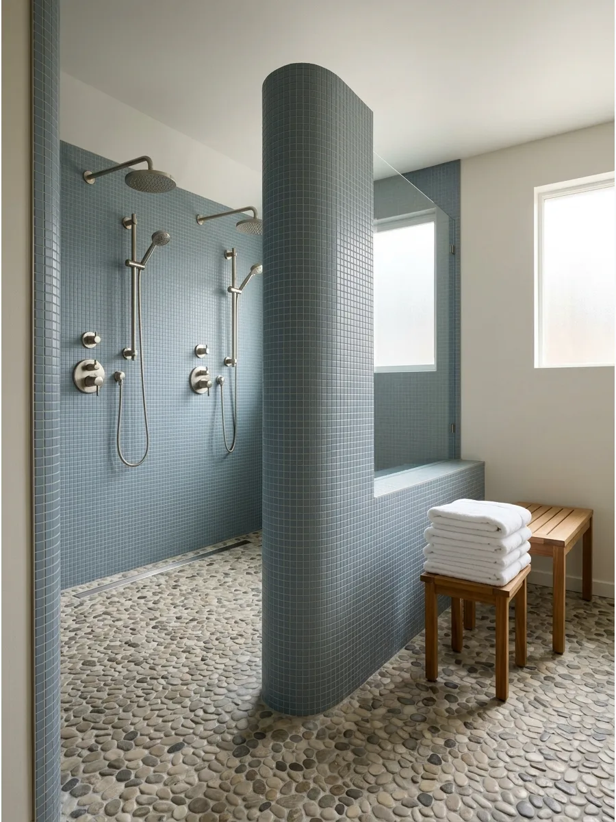 15. Two Person Shower With No Door