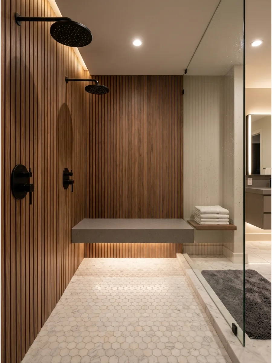 26. Floating Bench Shower
