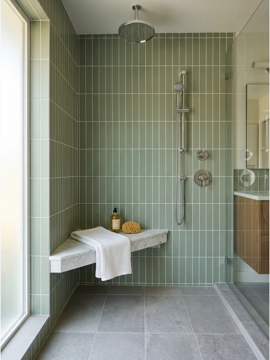 27. Corner Bench Two Person Shower