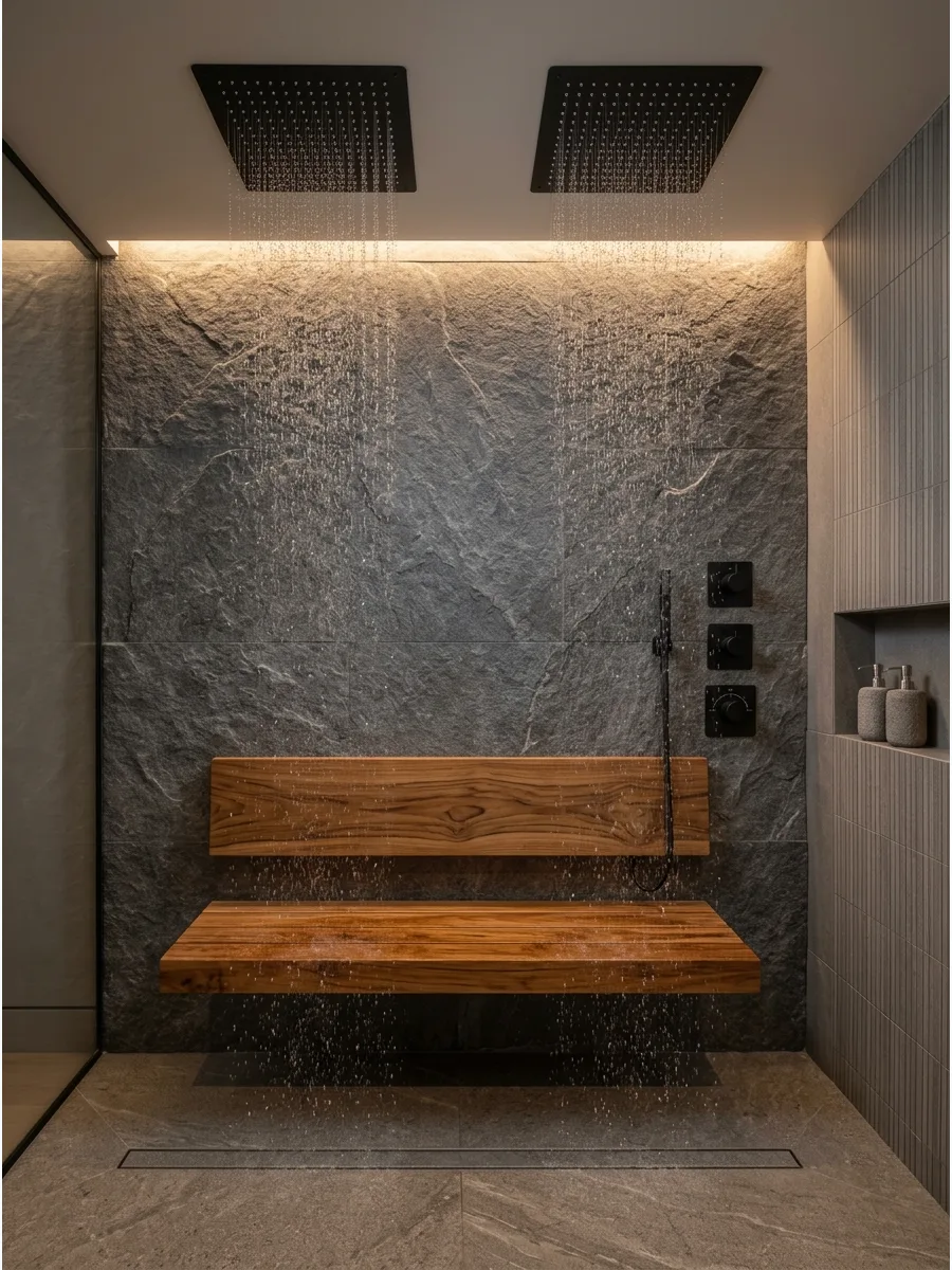 31. Spa Bench With Rainfall Shower