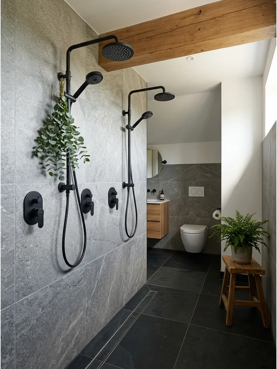 44. Small Wet Room Double Shower