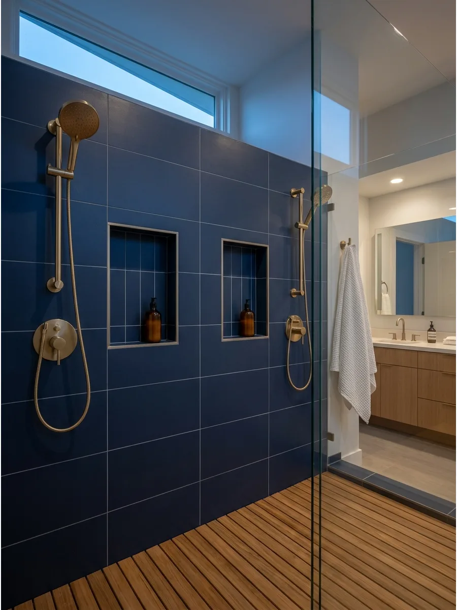 47. Double Shower With Two Niches