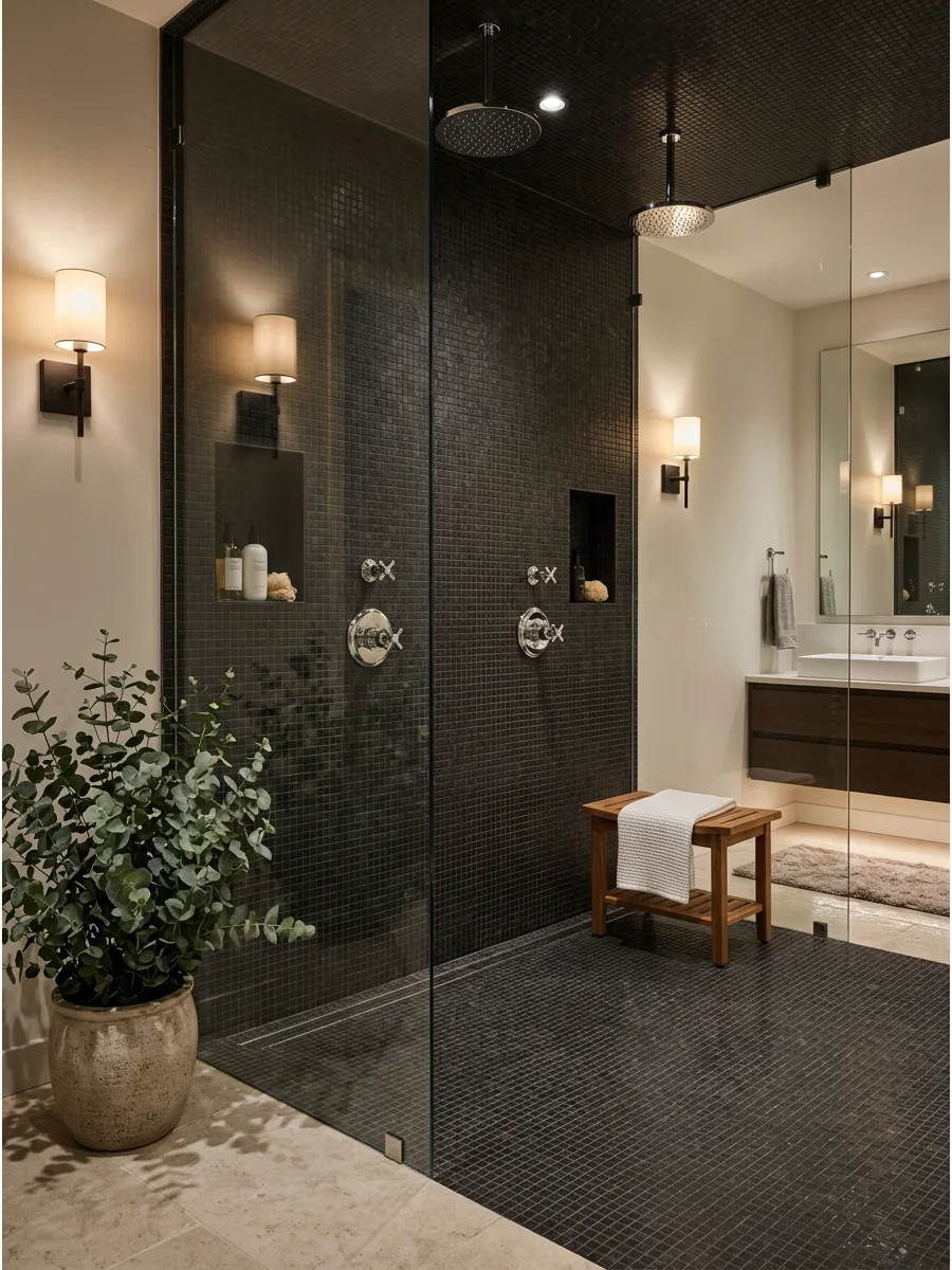 8. Separate Shower Controls