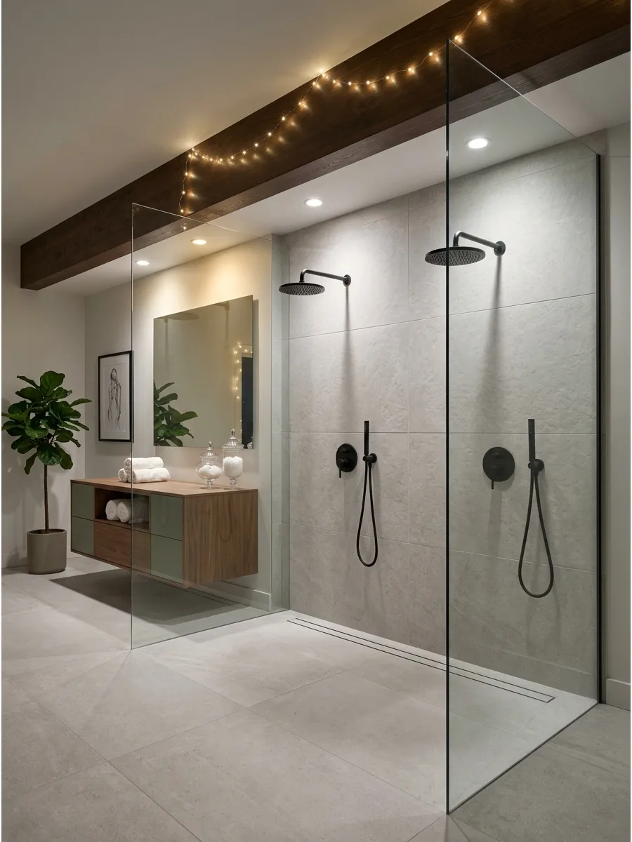 9. Large Open Walk-In Shower