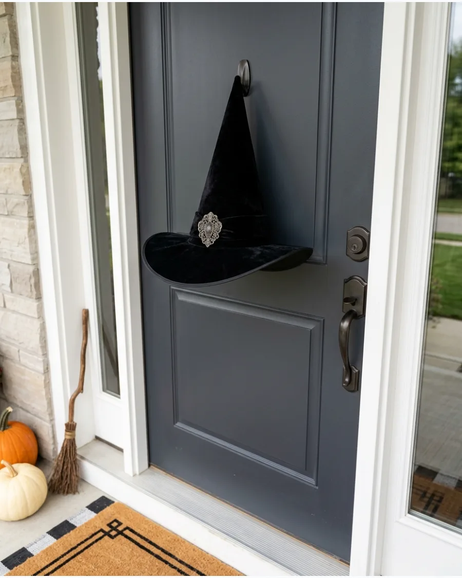 16. Elegant Black Velvet Witch Hat