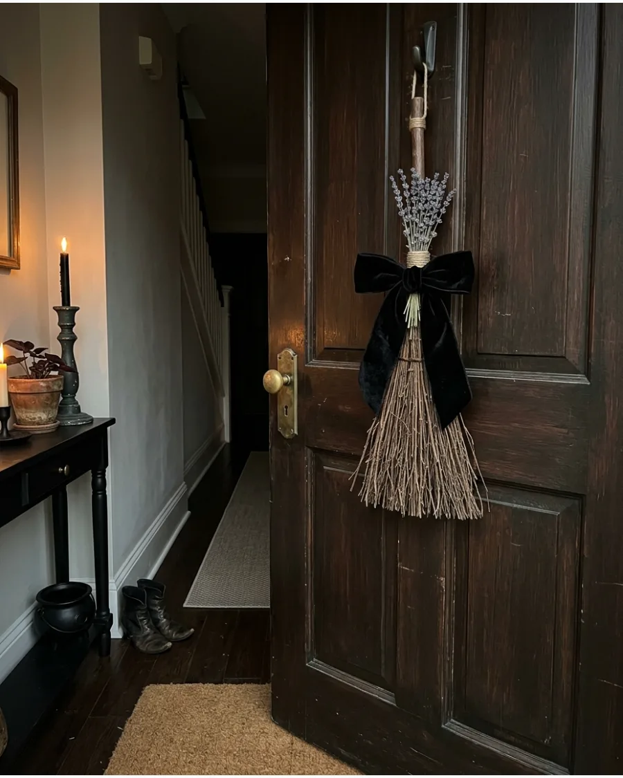 21. Single Rustic Broom Door Hanger