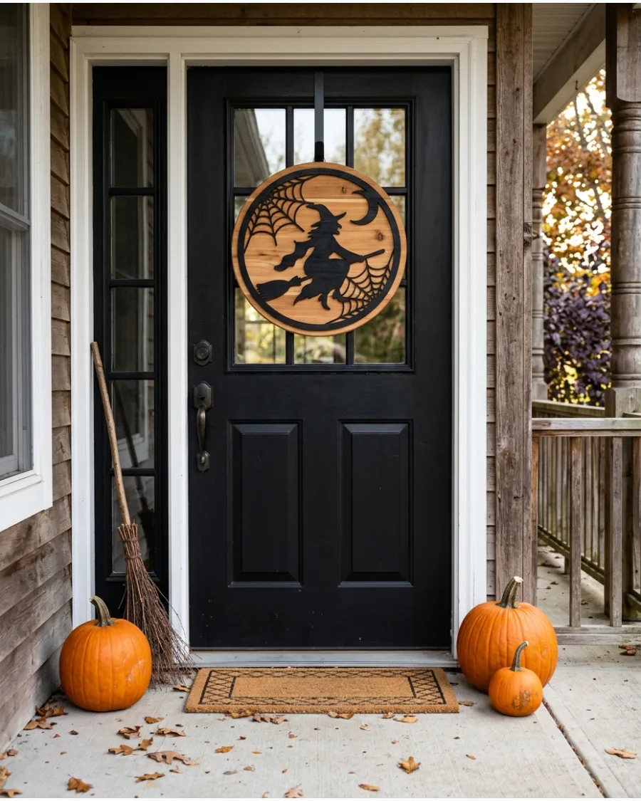 26. Layered Wood Witch Sign