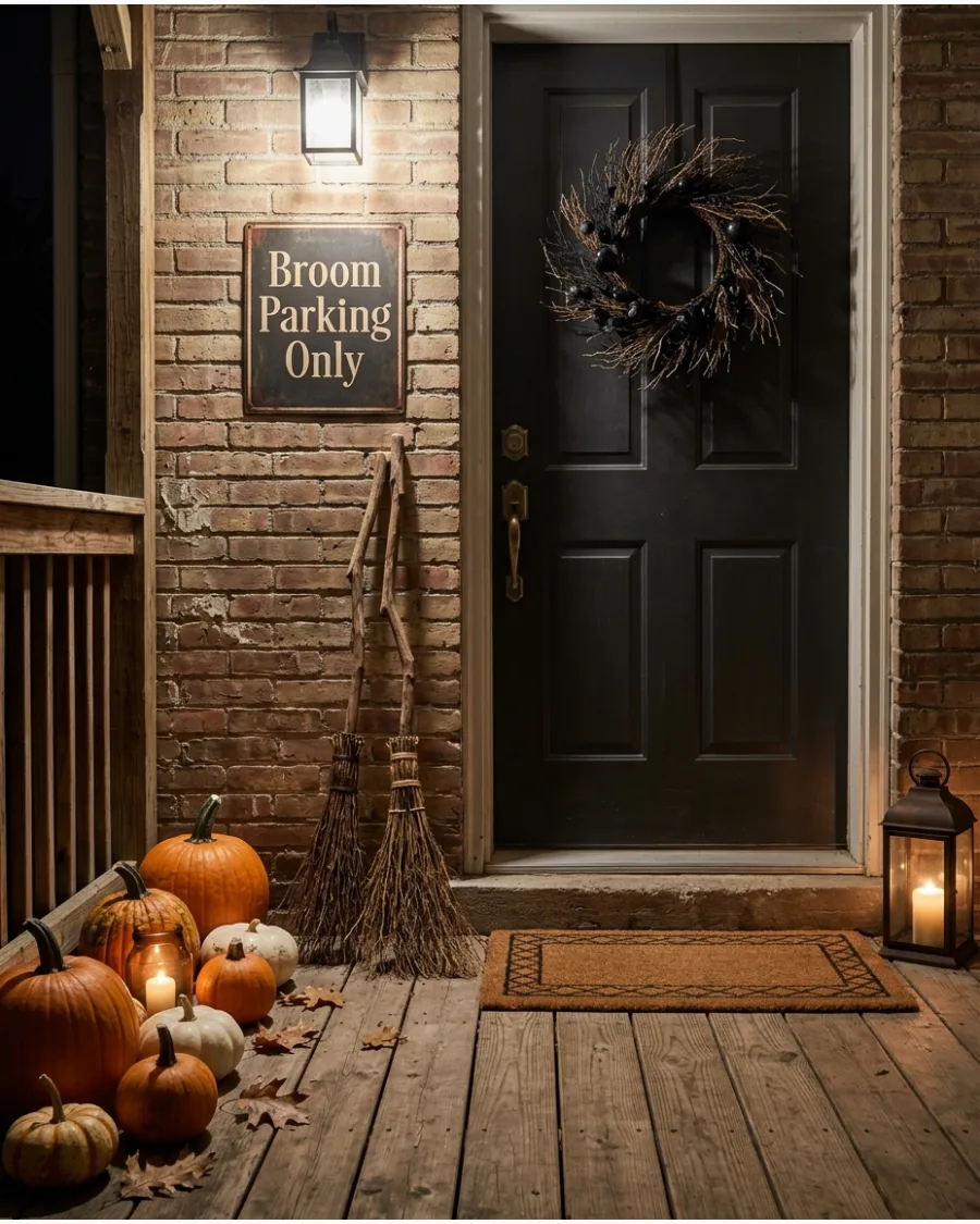 28. Broom Parking Sign
