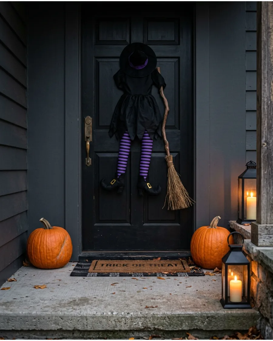 36. Crashing Witch Door Display