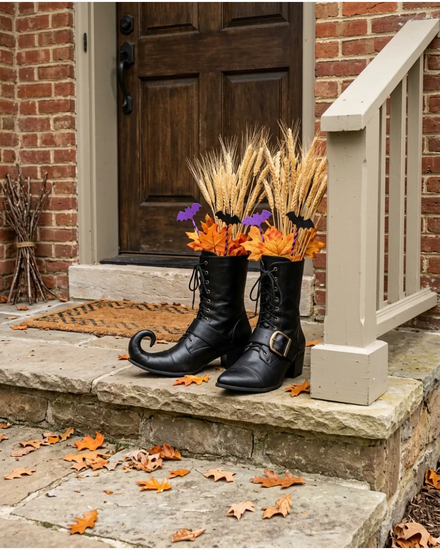 43. Witch Boot Planters