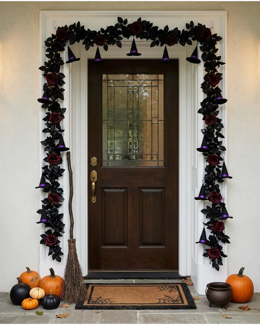 45. Black Rose Witch Garland
