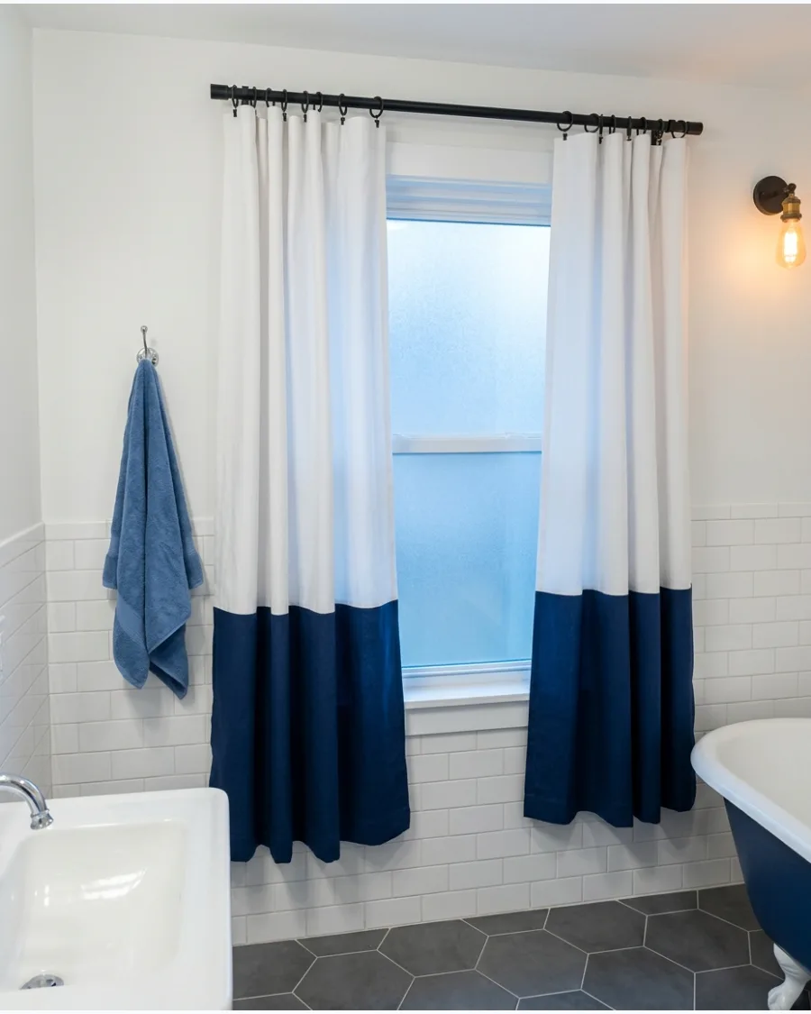15. Color-Blocked Curtain Panels