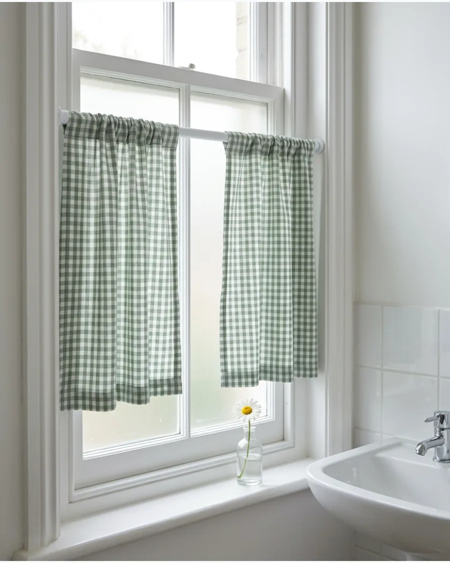 24. Small Gingham Café Curtains