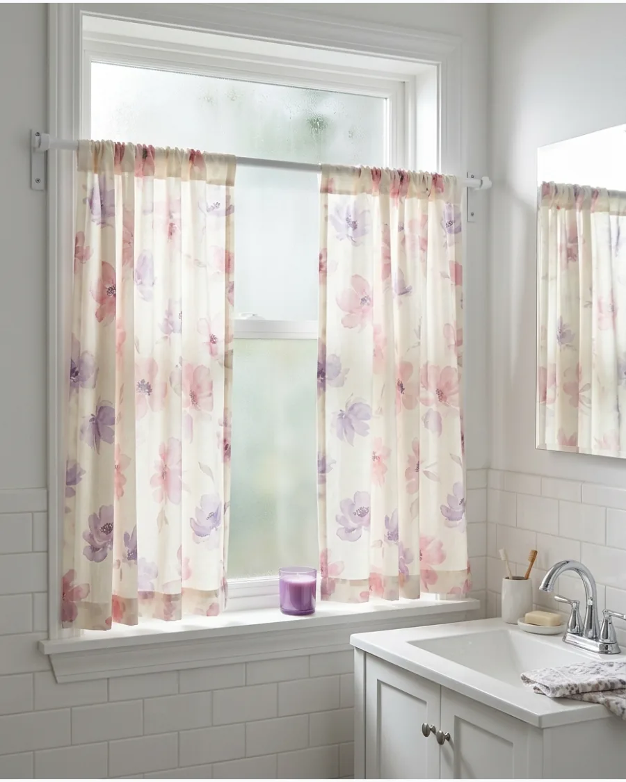 27. Watercolor Floral Curtains