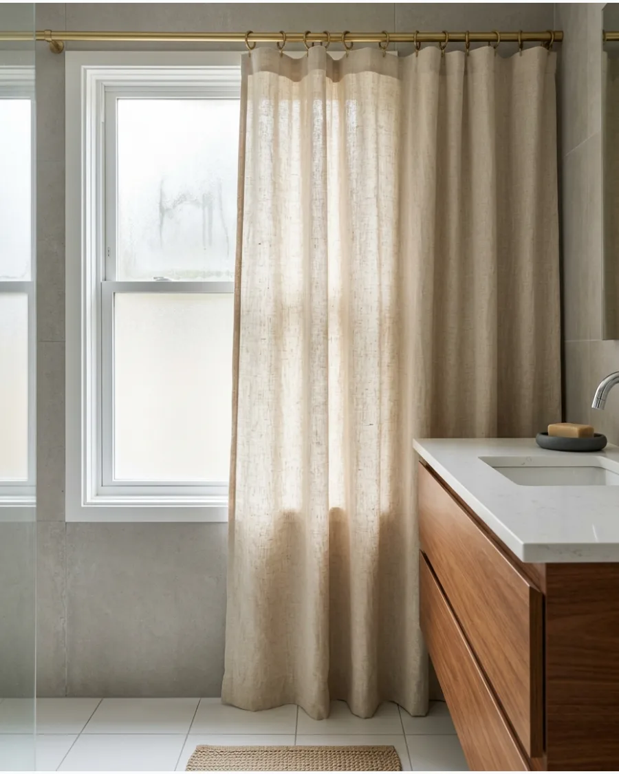 3. Natural Flax Linen Curtains