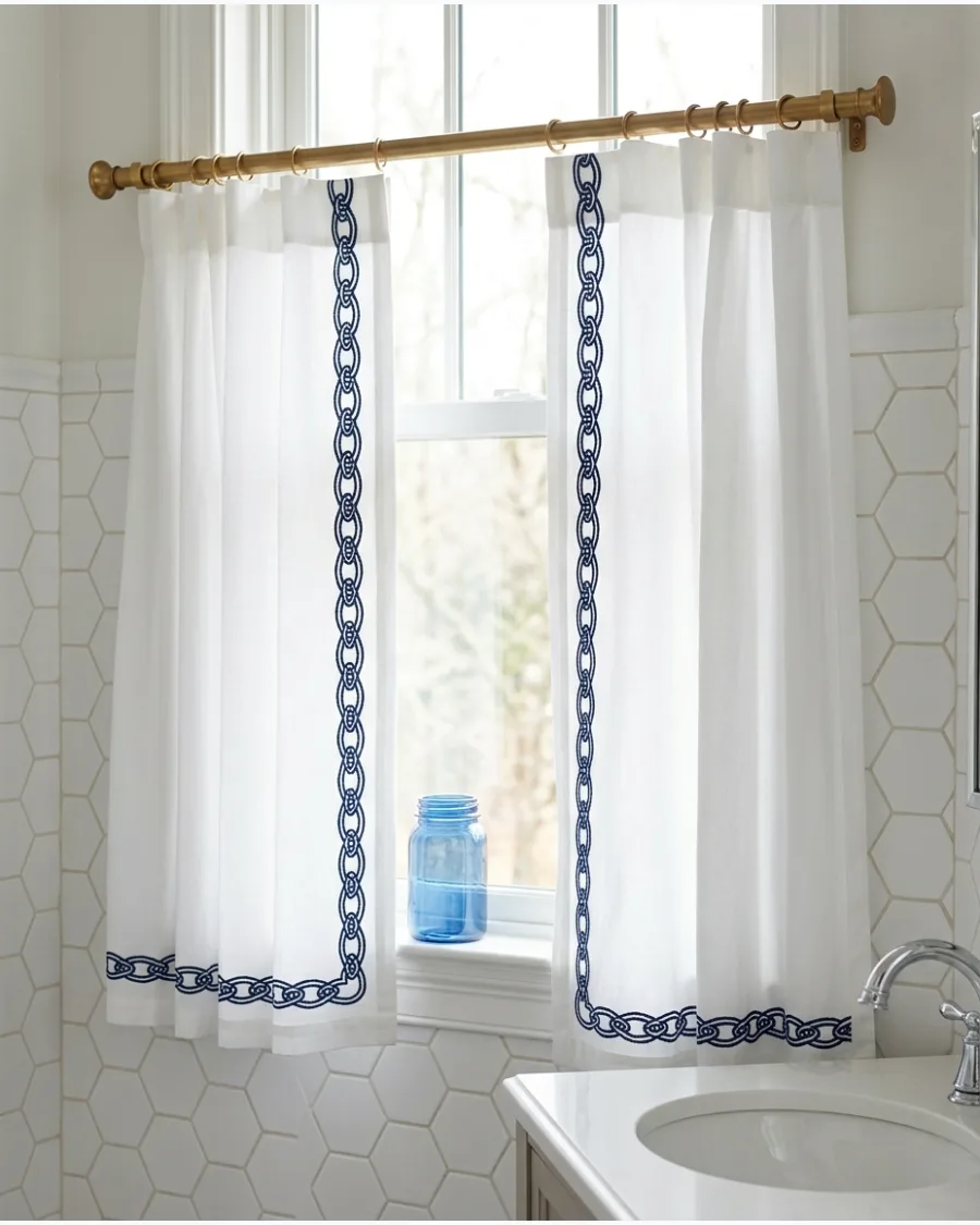 30. Embroidered Border Curtains