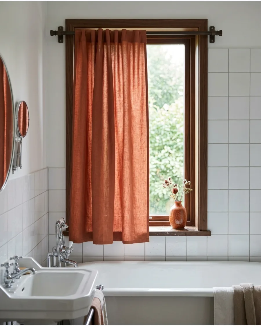 33. Terracotta Window Curtains